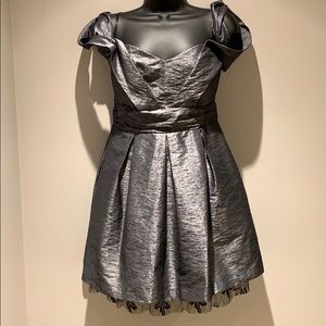 Bcbg Generation Pewter Off Shoulder Dress